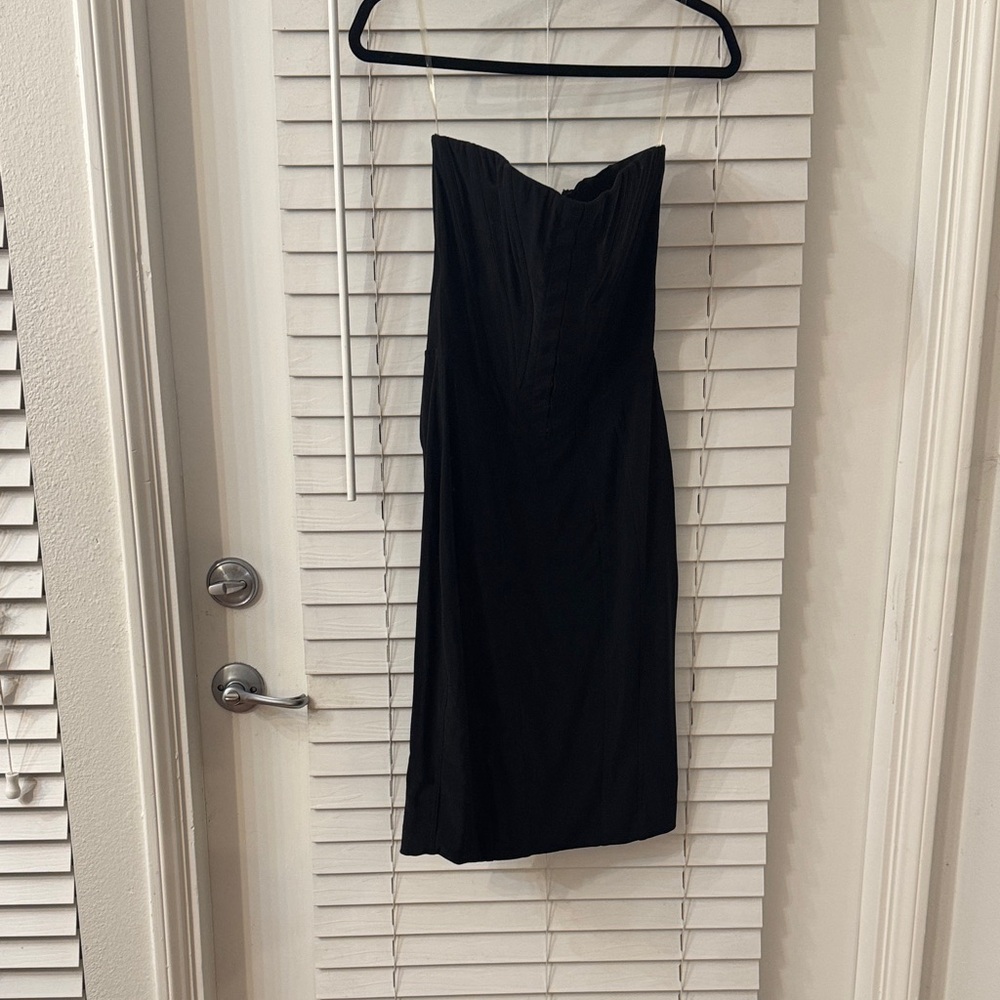 House of CB sz S Elegant Black Strapless Dress